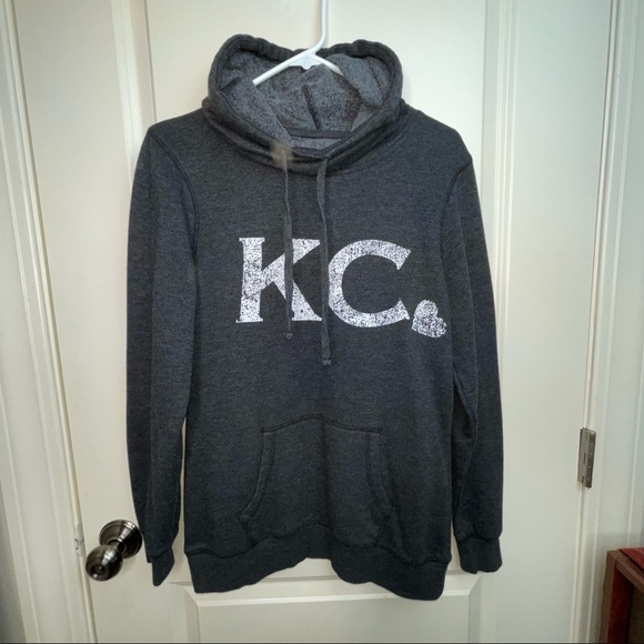 Kansas City KC Gray Hoodie Sweatshirt Sz S - Picture 2 of 13